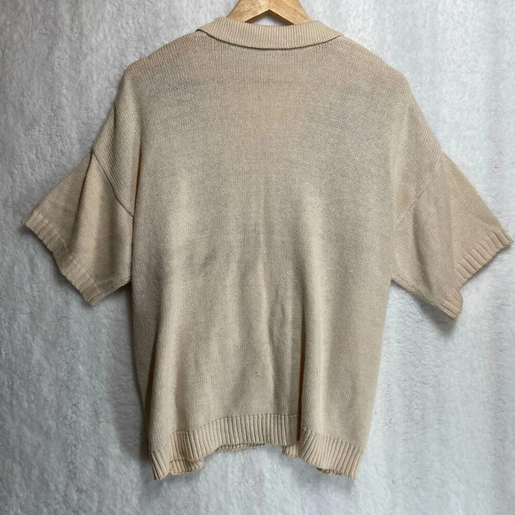 Russ Women’s L Button-Up Short Sleeve Knit Cardigan Colorful Floral Print - Picture 10 of 11